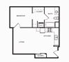 One bedroom floor plan